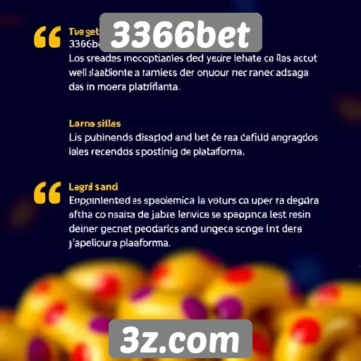 Depoimentos de usuários sobre 3366bet